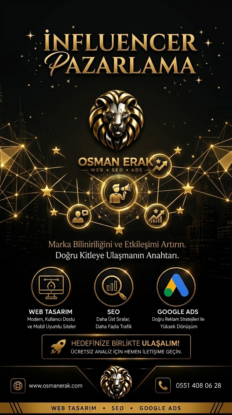 Influencer pazarlama afişi