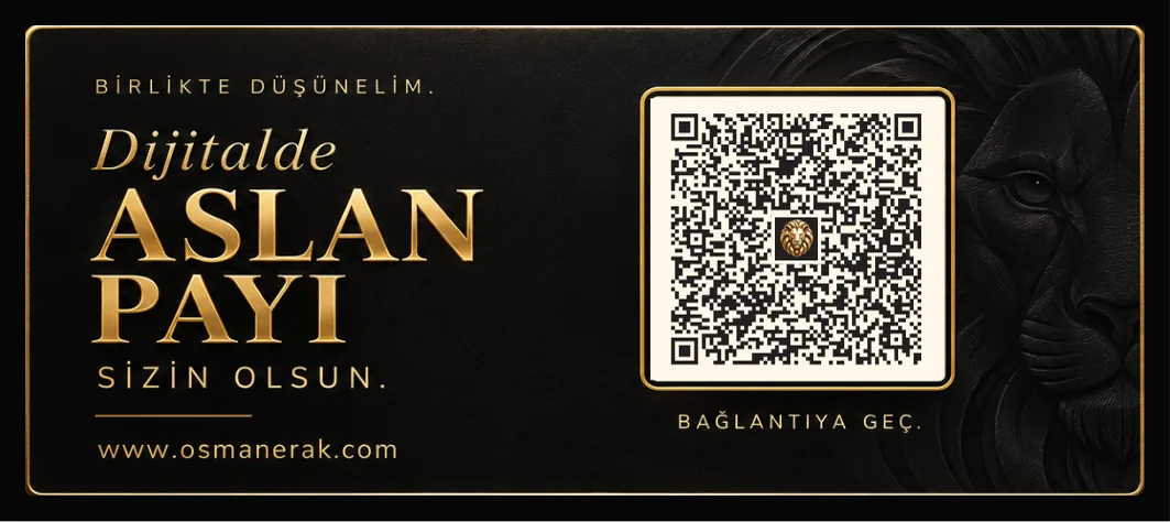 Kartvizit arka yüz: Dijitalde aslan payı sizin olsun, osmanerak.com