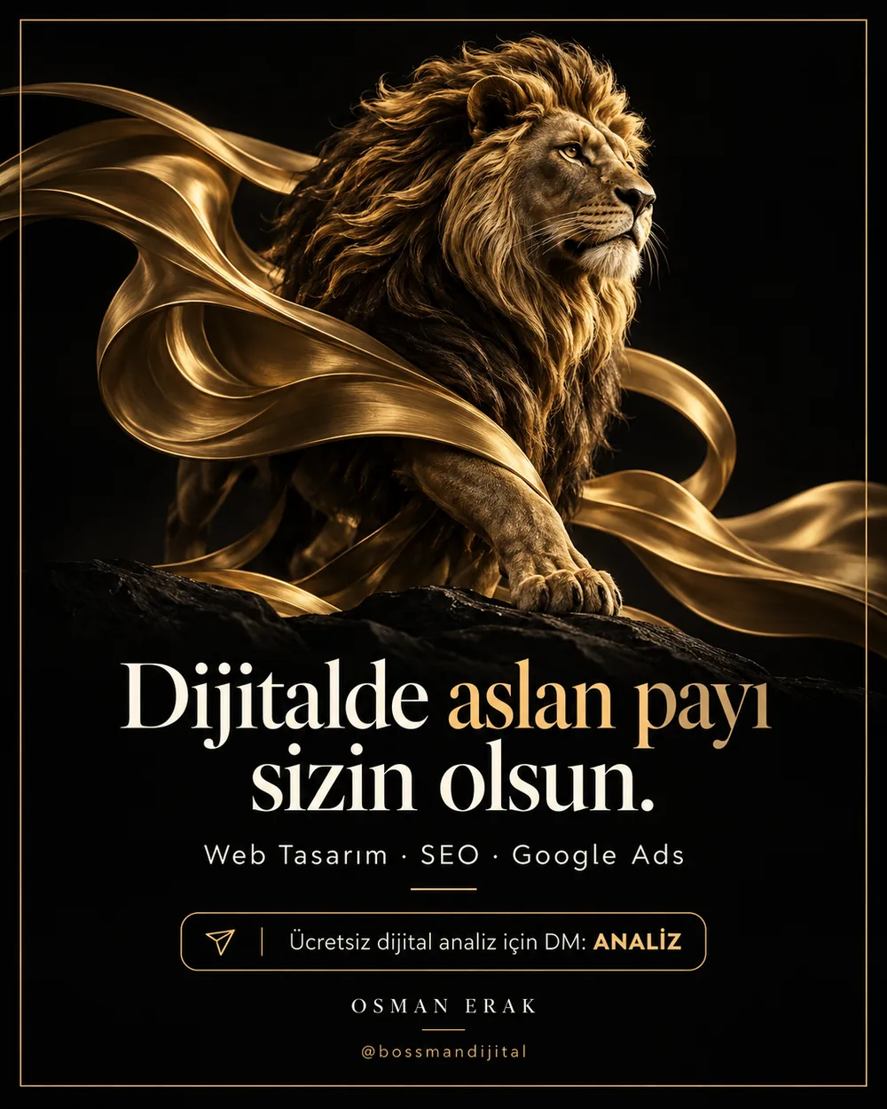 Altın şeritlerin arasından yükselen aslan: Dijitalde aslan payı sizin olsun